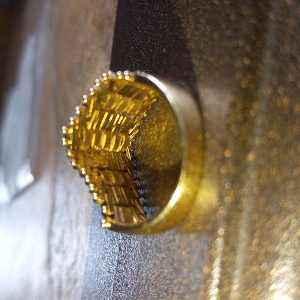 14k Gold Flexable Style Ring 8 1/2 - Picture 6 of 12